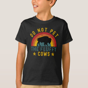 Funny Retro Vintag nicht die flauschigen Kühe pflü T-Shirt