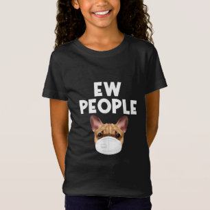 Funny Retro Vintage Bulldog tragende Maske Ew Peop T-Shirt