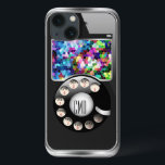 Funny Retro Wähltelefon mit Foto-Rahmen iPhone 13 Hülle<br><div class="desc">Niedliches und humorvolles Retro-Telefon mit Foto-Rahmen. Retro nimmt ein modernes Telefon an. Benutzerdefiniertes und optionales Monogramm Sie können Mosaikfliesen durch Ihr Foto ersetzen oder wie es ist haben.</div>