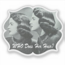 Funny Retro Women Salon Stylist