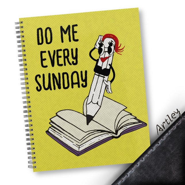 Funny Retro Yellow Cartoon Pencil Mascot Planer (Von Creator hochgeladen)