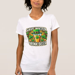 Funny Rett Water Drink Bier Irish T-Shirt