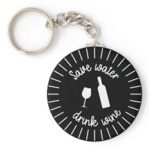 Funny Rett Water Drink Wine Keyring