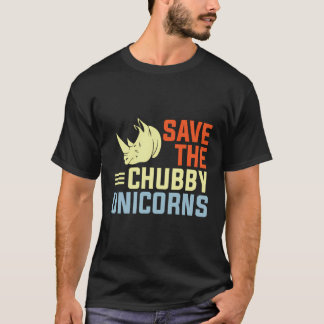 Funny Rettete The Chubby Unicorns Fat Rhino T-Shirt