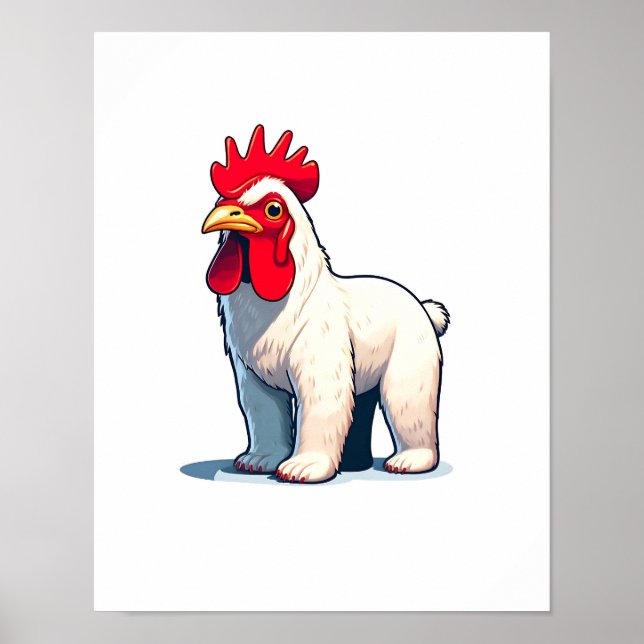 Funny Rettete The Pollo Bear Wall Art Poster (Vorne)