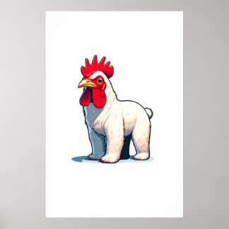 Funny Rettete The Pollo Bear Wall Art Poster