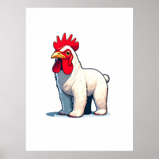 Funny Rettete The Pollo Bear Wall Art Poster