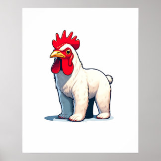 Funny Rettete The Pollo Bear Wall Art Poster