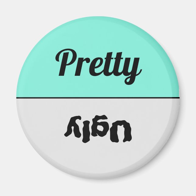 Funny Reversible Hübsche Ugly Geschirrspülmaschine Magnet (Vorne)