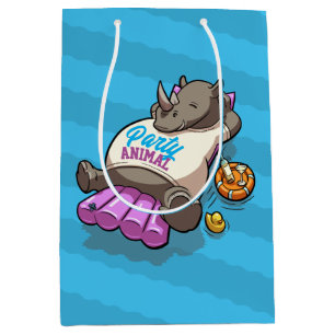 Funny Rhino Party Animal Pool Aufblasbarer Cartoon Mittlere Geschenktüte