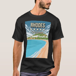 Funny Rhodes Greece Island 5 Sterne Review Travel T-Shirt