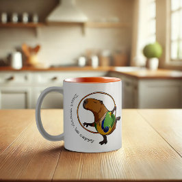 Funny Rhythmic Gymnast Capybara Hoop Cartoon Zweifarbige Tasse
