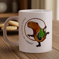 Funny Rhythmic Gymnast Hoop Cartoon Capybara