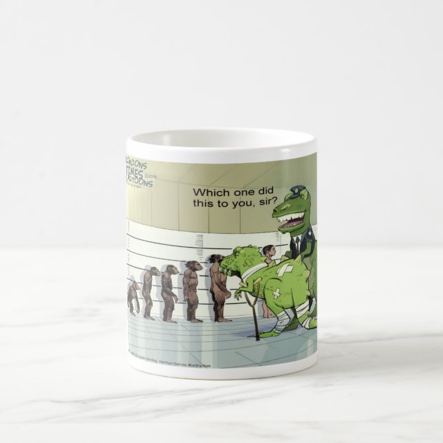 Funny Rick London Dinosaur Police Lineup Kaffeetasse (Mittel)