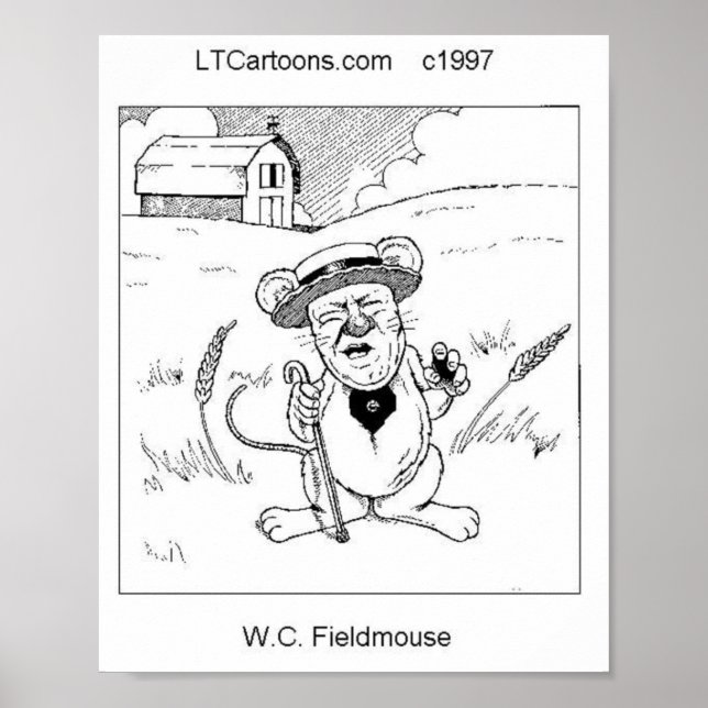 Funny Rick London Field Mouse Comic Poster (Vorne)