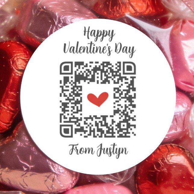 Funny Rick Roll Valentines Party Favor Treat Bag Runder Aufkleber (Von Creator hochgeladen)