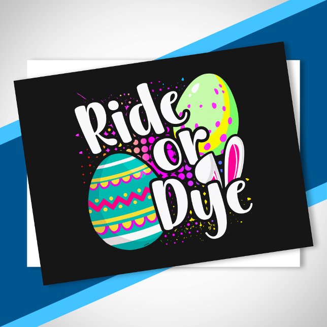 Funny Ride oder Dye Eggs Happy Ostersonnige Ohren Postkarte (Von Creator hochgeladen)