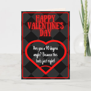 Funny Right Angle Math Joke Valentine Card Karte