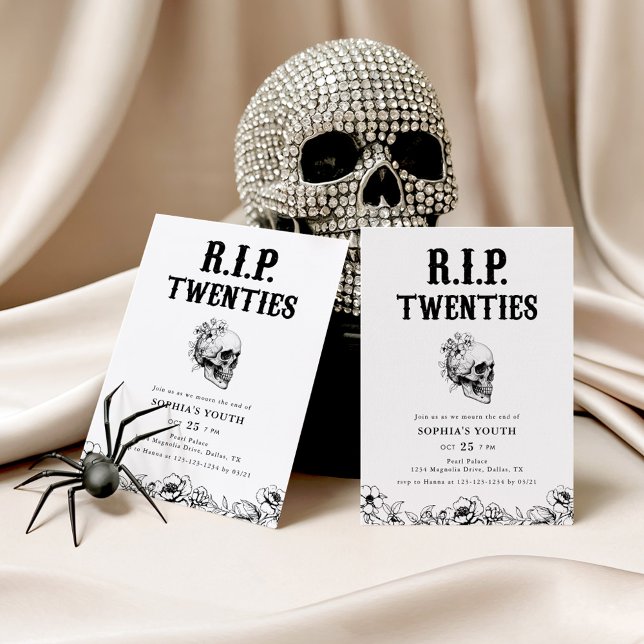 Funny RIP Twenties 30th Birthday Invitation Einladung (Von Creator hochgeladen)