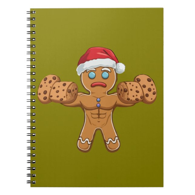 Funny Ripped Gingerbrot Mann Weihnachten Notizblock (Vorderseite)