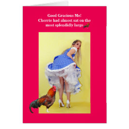 Funny Risqué Joke Pinup Girl Valentine's Day Card