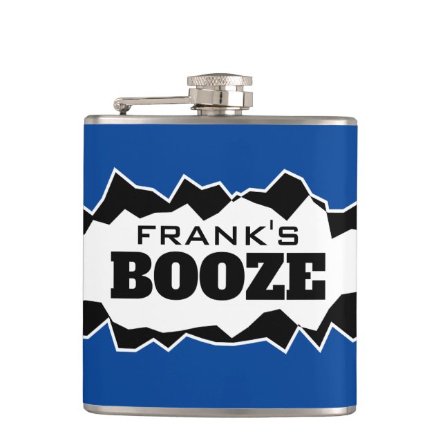 Funny riss holecustom Geburtstagsgeschenk angesagt Flachmann (Vorderseite)