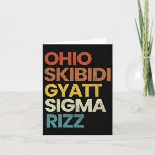Funny Rizzler Ohio Skibidi Gyatt Sigma Rizz - Uni- Karte