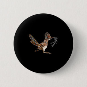 Funny Roadrunner Scorpion Road Runner Bird Hunter Button