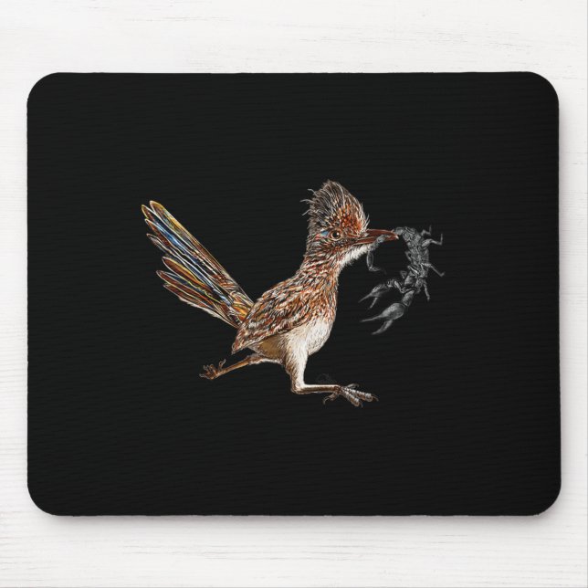 Funny Roadrunner Scorpion Road Runner Bird Hunter Mousepad (Vorne)
