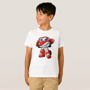 Funny Robot Cartoon  - Rückenfarbe T-Shirt