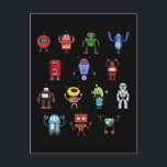 Funny Roboter Girls Boys Robot Postkarte<br><div class="desc">Funny Roboter Girls Boys Roboter. Retro Robot Kids Technology Cool Robotics.</div>