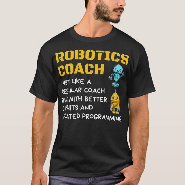 Funny Robotics Coach T Shirt Definition Roboter Co (Vorderseite)