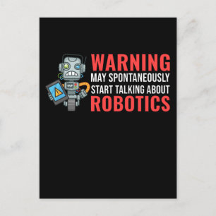 Funny Robots Zitat Boys Girls Robot Postkarte