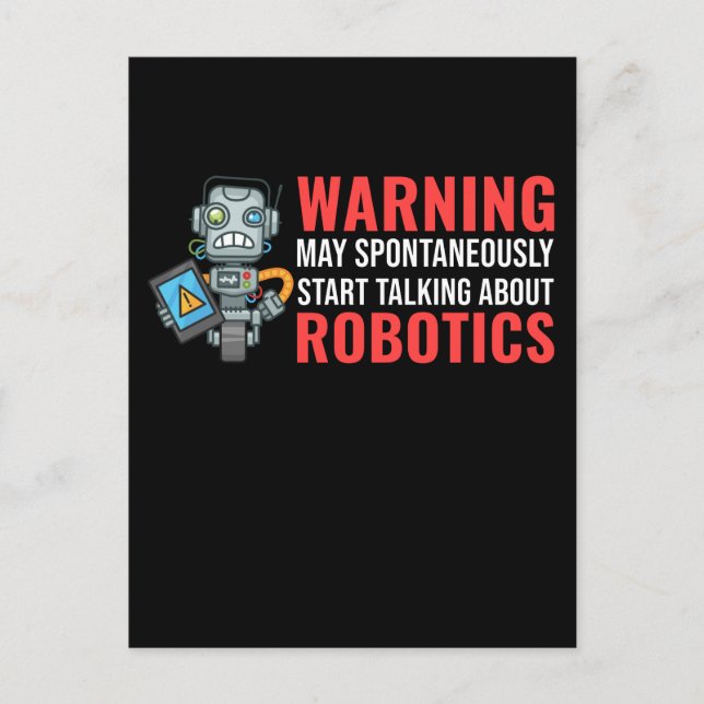 Funny Robots Zitat Boys Girls Robot Postkarte (Vorderseite)