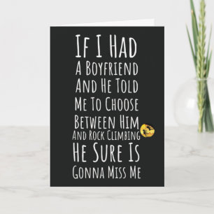 Funny Rock Climbing Cards für Teen Girls Party Karte