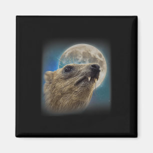 Funny Rock Hyrax mit Meme Magnet