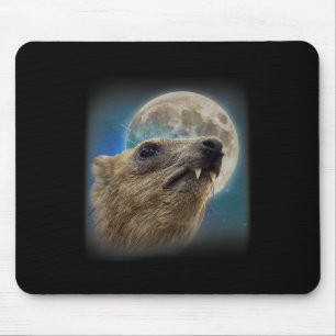 Funny Rock Hyrax mit Meme Mousepad