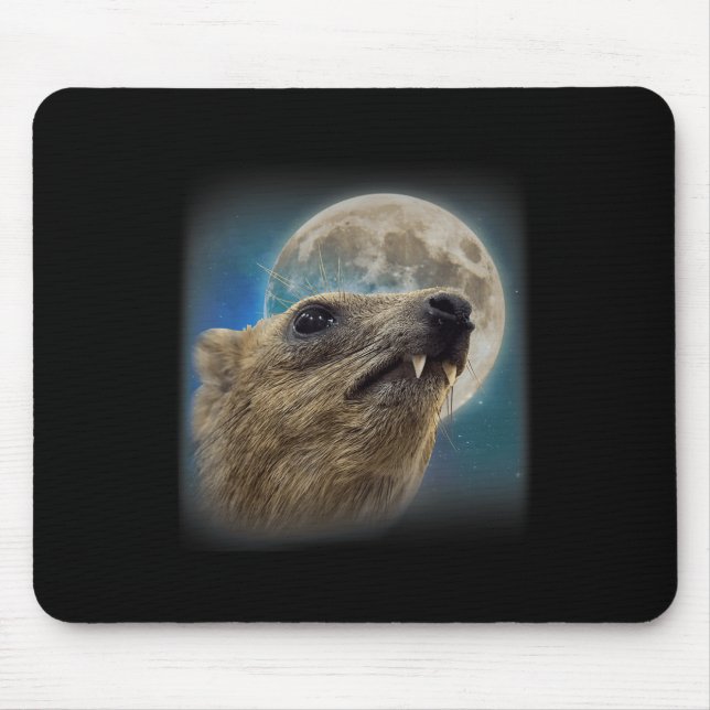 Funny Rock Hyrax mit Meme Mousepad (Vorne)
