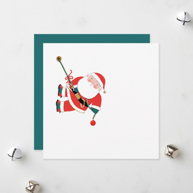 Funny Rock Klettern Weihnachtskarten Feiertagskarte (Vorderseite/Rückseite Beispiel)