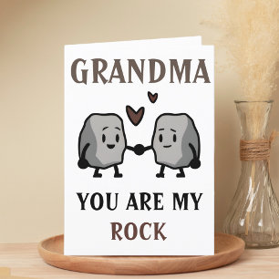 Funny Rock Pun Joke Spaß Grandma Muttertag Dankeskarte