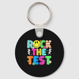 Funny Rock The Test Day Teacher Student Mo Schlüsselanhänger