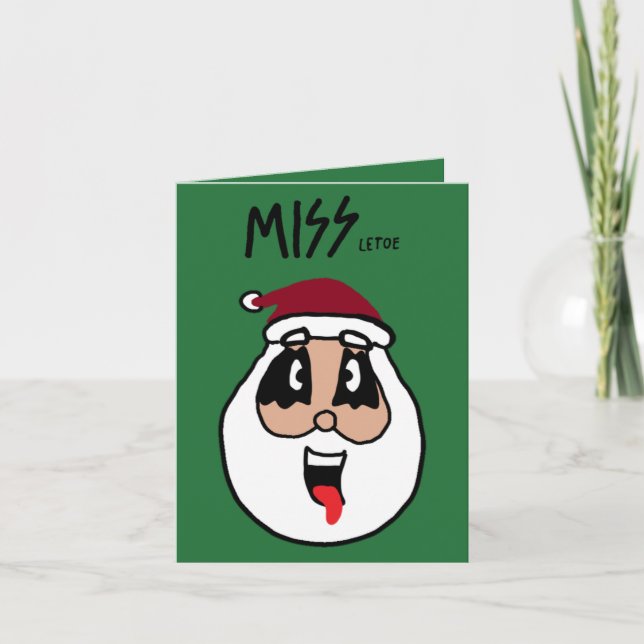 Funny Rocking rund um die Weihnachtsbaumkarte Karte (Vorderseite)