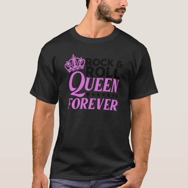 Funny Rock'n'Roll Queen Concert for Women Ladys T-Shirt (Vorderseite)