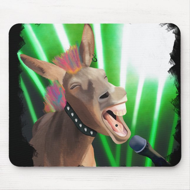 Funny Rockstar Donkey Mousepad (Vorne)