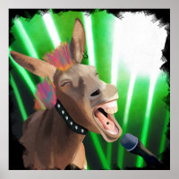 Funny Rockstar Donkey
