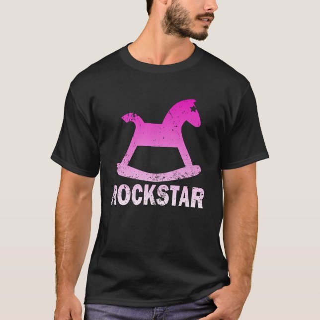 Funny Rockstar Rocking Horse Pullover Hoodie (Vorderseite)
