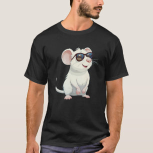 Funny Rodent mit Sonnenbrille für weiße Ratten und T-Shirt