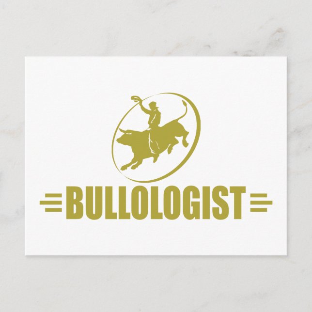 Funny Rodeo Bull Rider Postkarte (Vorderseite)