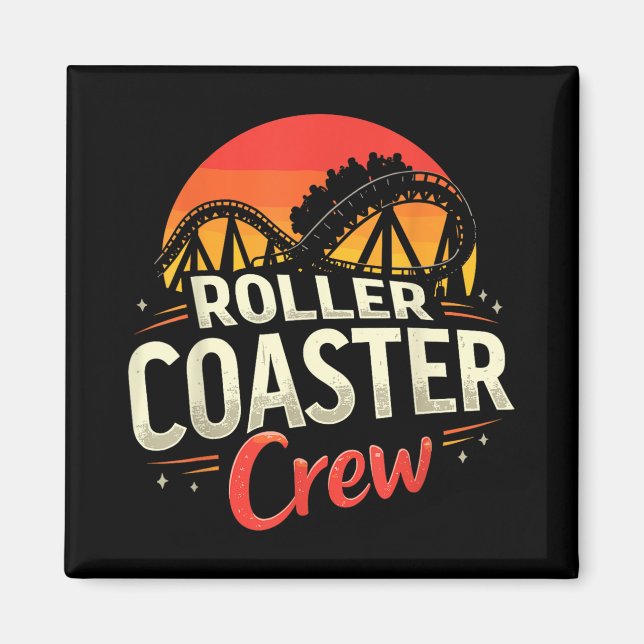 Funny Roller Untersetzer Crew Vergnügungspark Roll Magnet (Vorne)