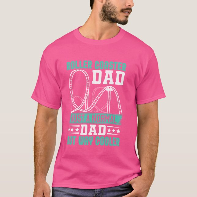 Funny Roller Untersetzer Vater Themenpark Rollerco T-Shirt (Vorderseite)